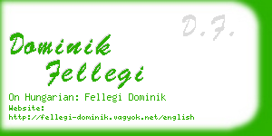 dominik fellegi business card